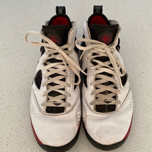 Nike Huarache Legion red black white high top basketball sneakers shoes 12 - Picture 2 of 7